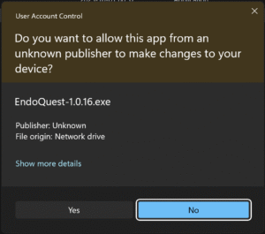 Windows Install Warning